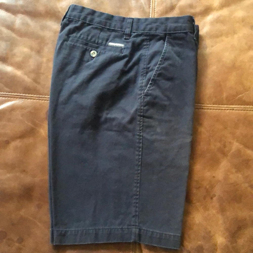 Eddie Bauer Men’s Navy Blue Chino Style Shorts, 32